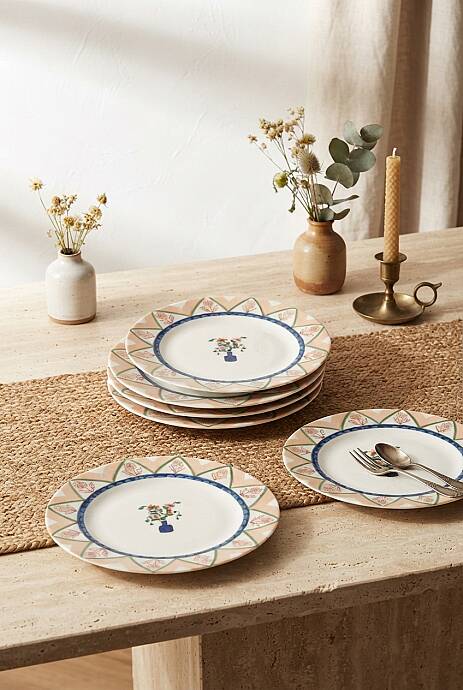 Fleur 6 Parça 19 cm Pasta Takımı - 1