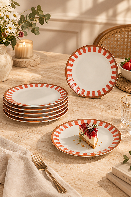 Lines 6 Parça 19 cm Pasta Takımı - 