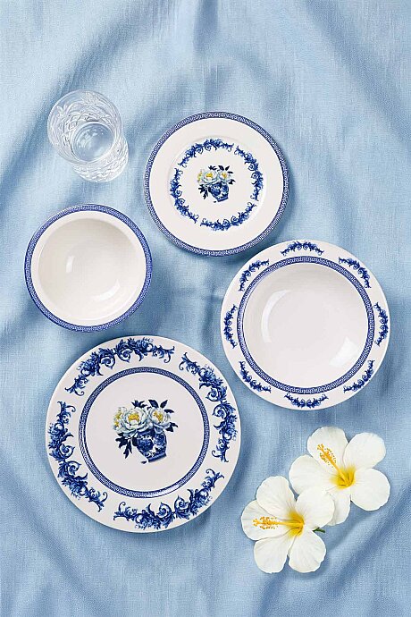 Rhapsody Blue 24 Parça 6 Kişilik Yemek Takımı - 