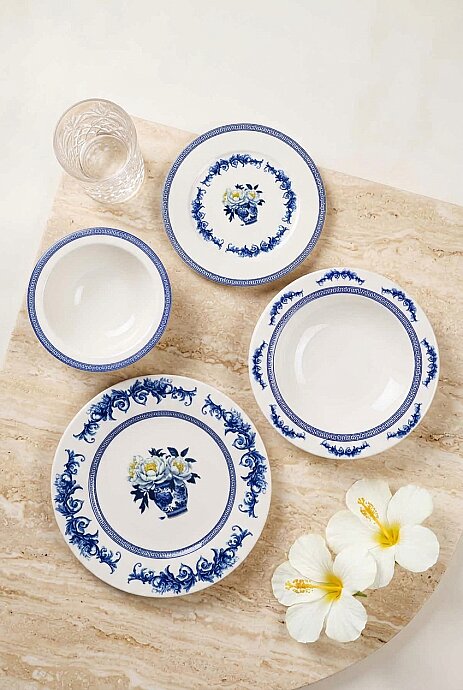 Rhapsody Blue 24 Parça 6 Kişilik Yemek Takımı - 