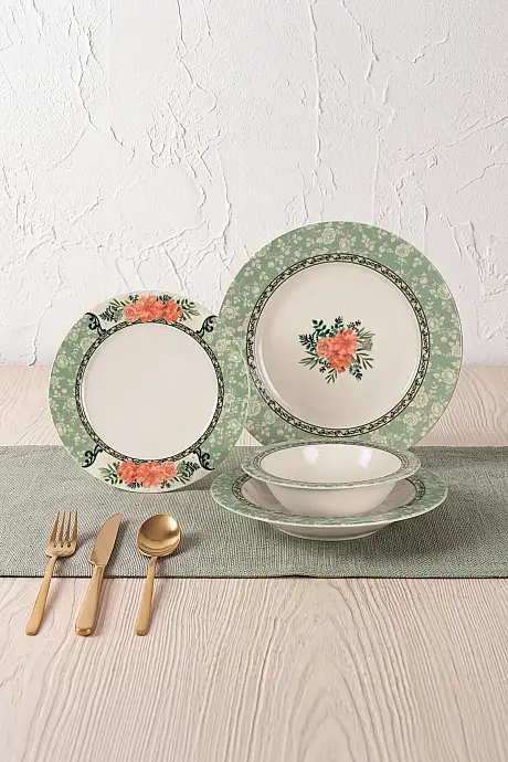 Rosen Green 24 Parça 6 Kişilik Yemek Takımı - 2