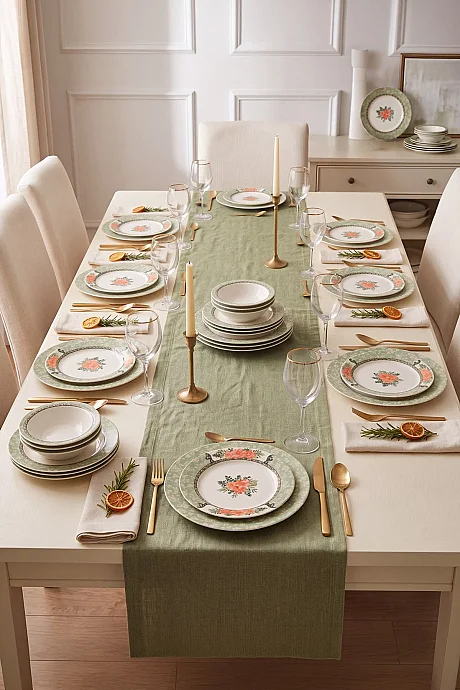 Rosen Green 24 Parça 6 Kişilik Yemek Takımı - 1