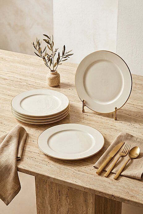 Seda 6 Parça 19 cm Altın Fileli Pasta Takımı - 
