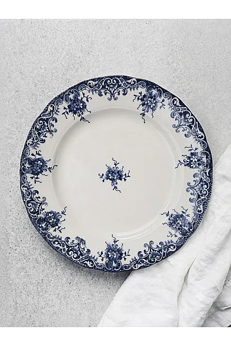 Tulu Porselen Blue Harmony 6 Parça 25 Cm Servis Tabağı - 2