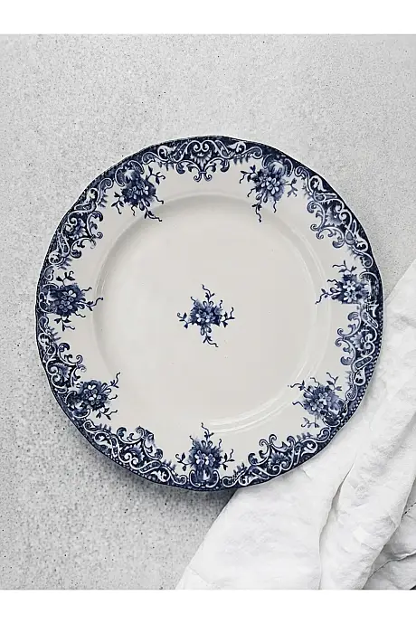 Tulu Porselen Blue Harmony 6 Parça 25 Cm Servis Tabağı - 2