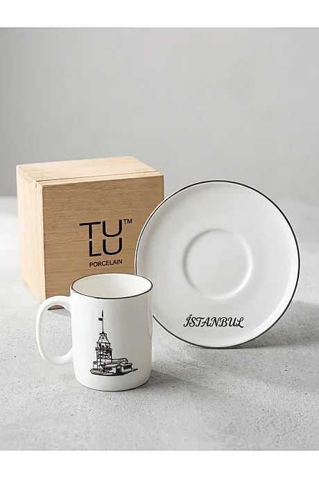 Tulu Porselen İstanbul Collection 12 Parça 6 Kişilik Kahve Fincan Takımı - 3