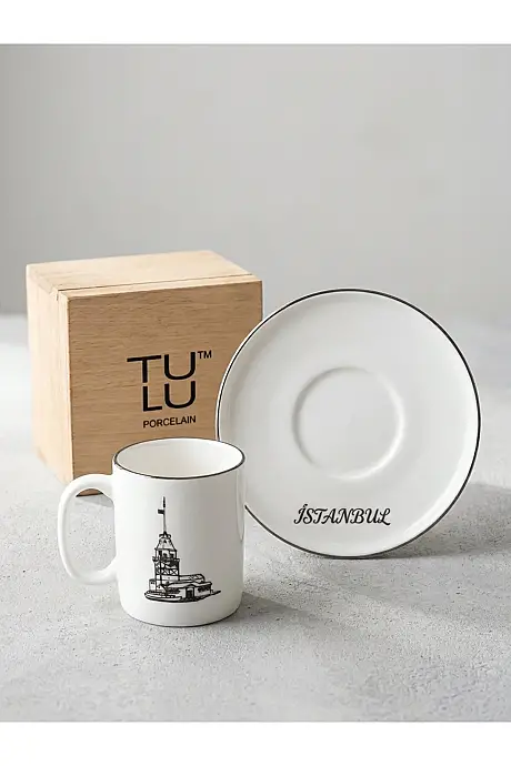 Tulu Porselen İstanbul Collection 12 Parça 6 Kişilik Kahve Fincan Takımı - 3