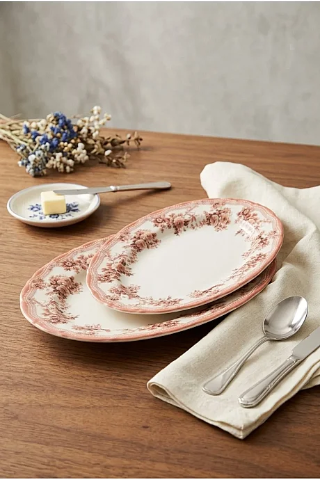 Tulu Porselen Miras 2 Parça 25 Cm Kayık Tabak DB5277 - 2