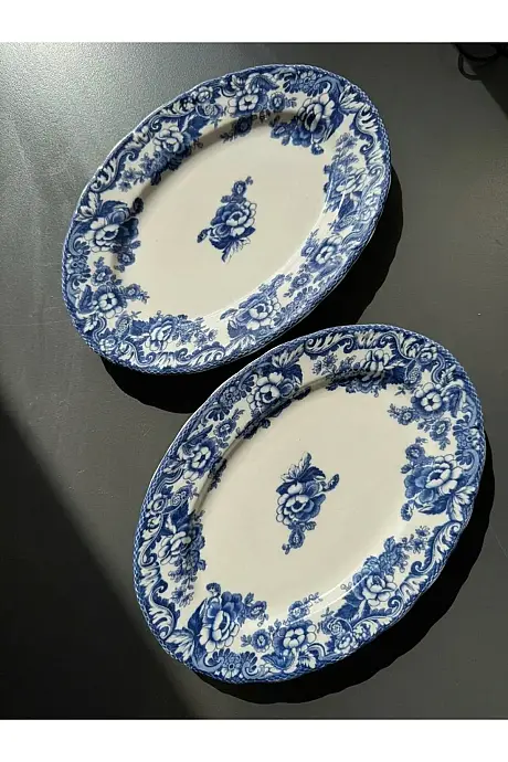 Tulu Porselen Miras 2 Parça 25 Cm Kayık Tabak DB5311 - 2