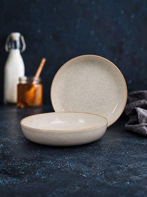 Tulu Porselen Modern 2 Parça 20 cm Bowl Kase - 1