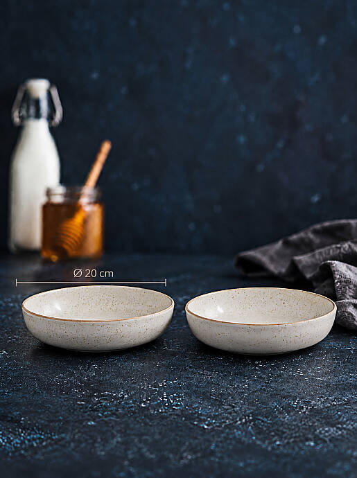 Tulu Porselen Modern 2 Parça 20 cm Bowl Kase - 3