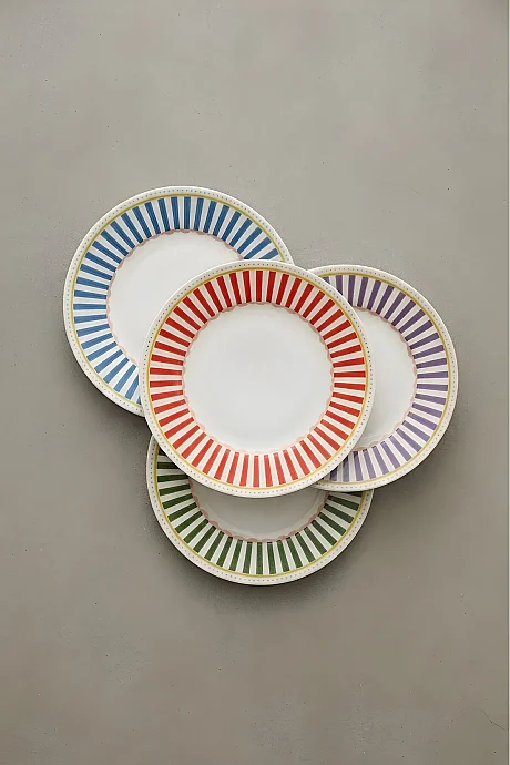 Tulu Porselen Tivora 4 Parça 19 Cm Pasta Tabağı - 3