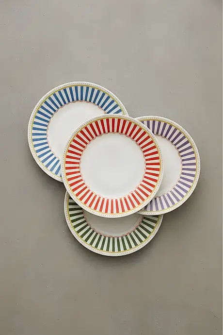 Tulu Porselen Tivora 4 Parça 19 Cm Pasta Tabağı - 3