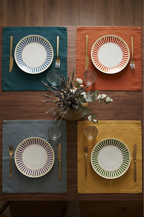 Tulu Porselen Tivora 4 Parça 19 Cm Pasta Tabağı - 4