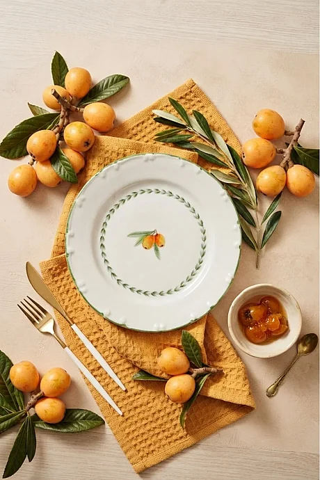 Tulu Porselen Zesta 6 Parça 19 Cm Porselen Pasta Tabağı - 1