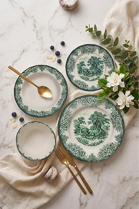 Vintage Garden 24 Parça 6 Kişilik Yemek Takımı - 1