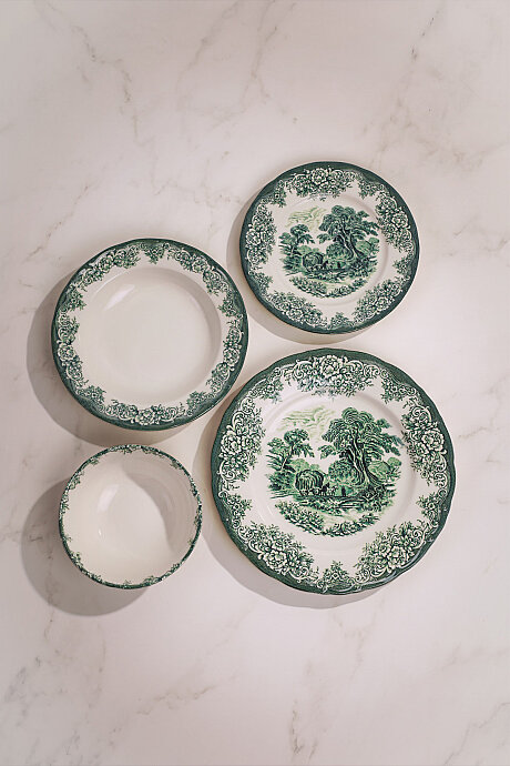 Vintage Garden 24 Parça 6 Kişilik Yemek Takımı - 