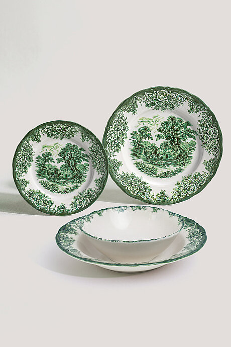 Vintage Garden 24 Parça 6 Kişilik Yemek Takımı - 